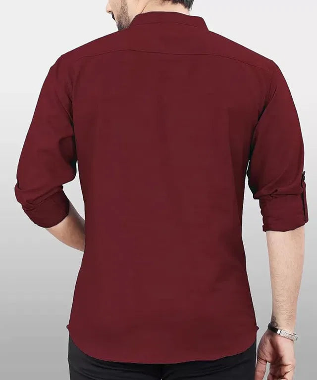 Men's Slim Fit Full Sleeve Cotton Short Kurta Pack of 2