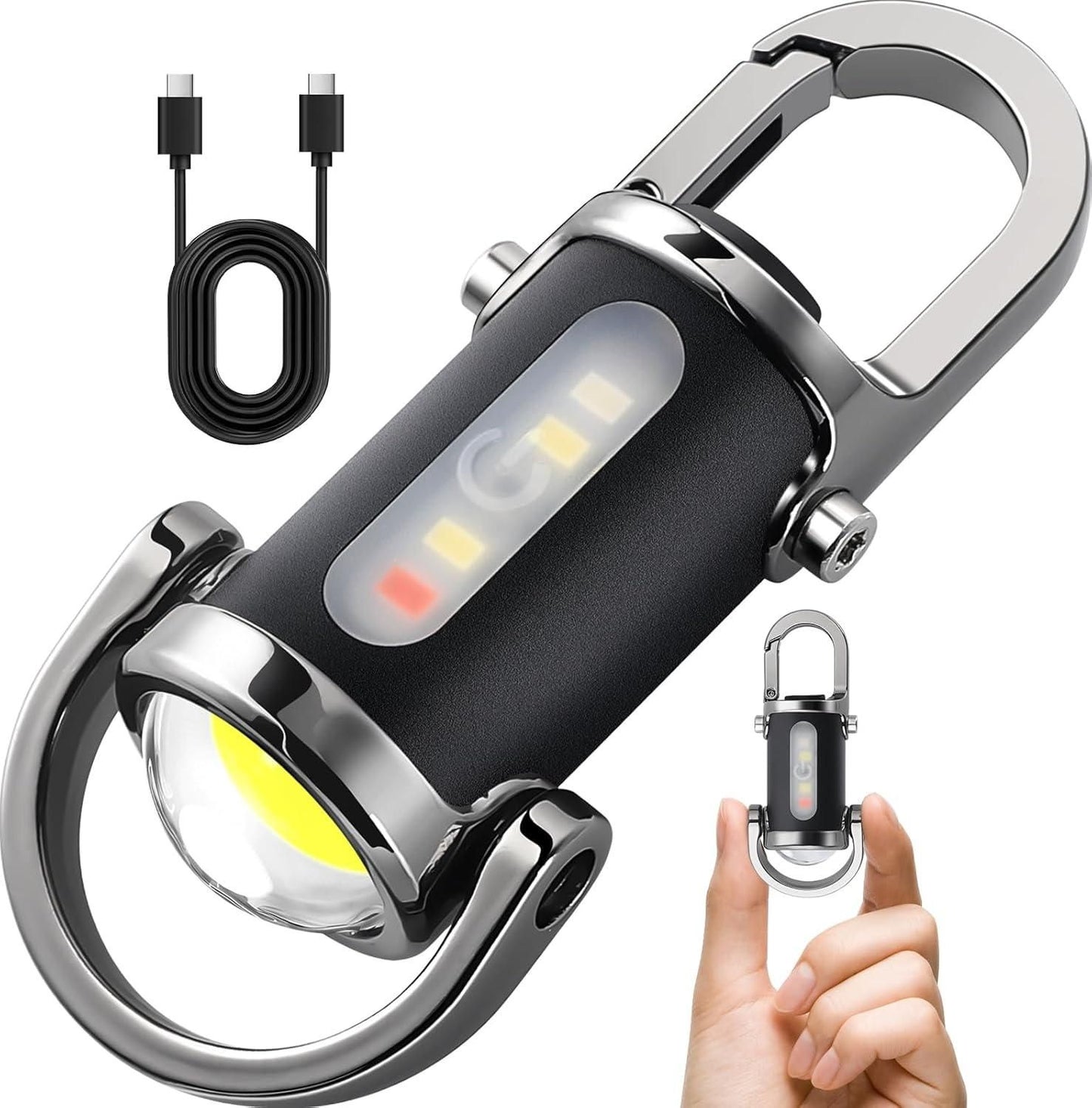 Rechargeable Keychain Flashlights, Lumens EDC Mini Flashlights