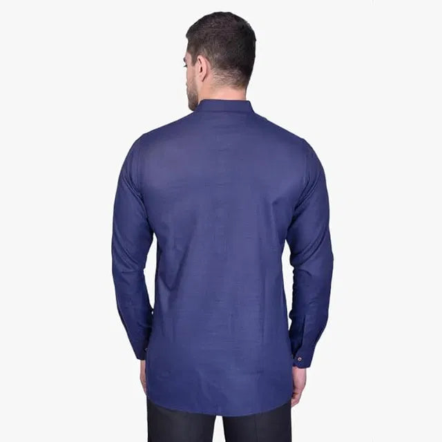 Men's Slim Fit Full Sleeve Cotton Short Kurta Pack of 1