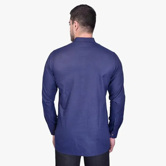 Men's Slim Fit Full Sleeve Cotton Short Kurta Pack of 2